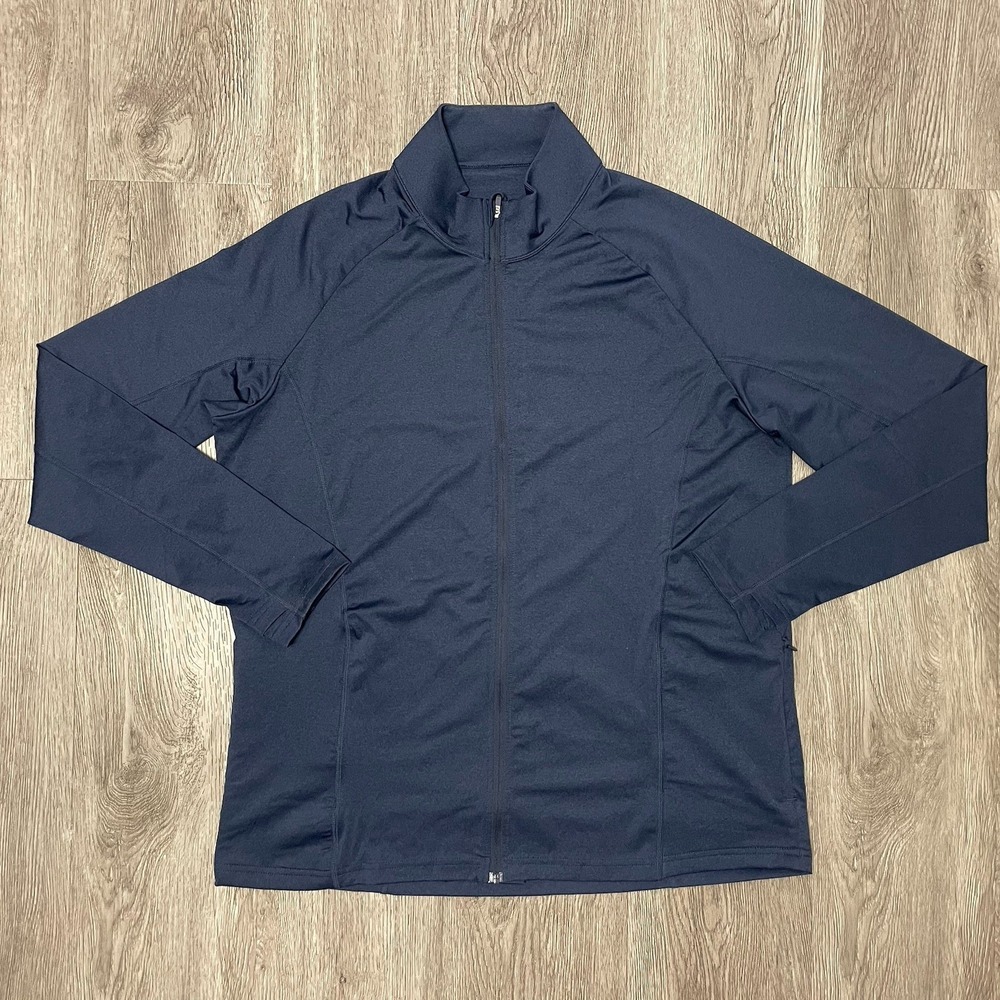 Solbari Jacket Mens Large Blue Full-Zip Golf Performance Tech Sun UPF 50+ Hiking